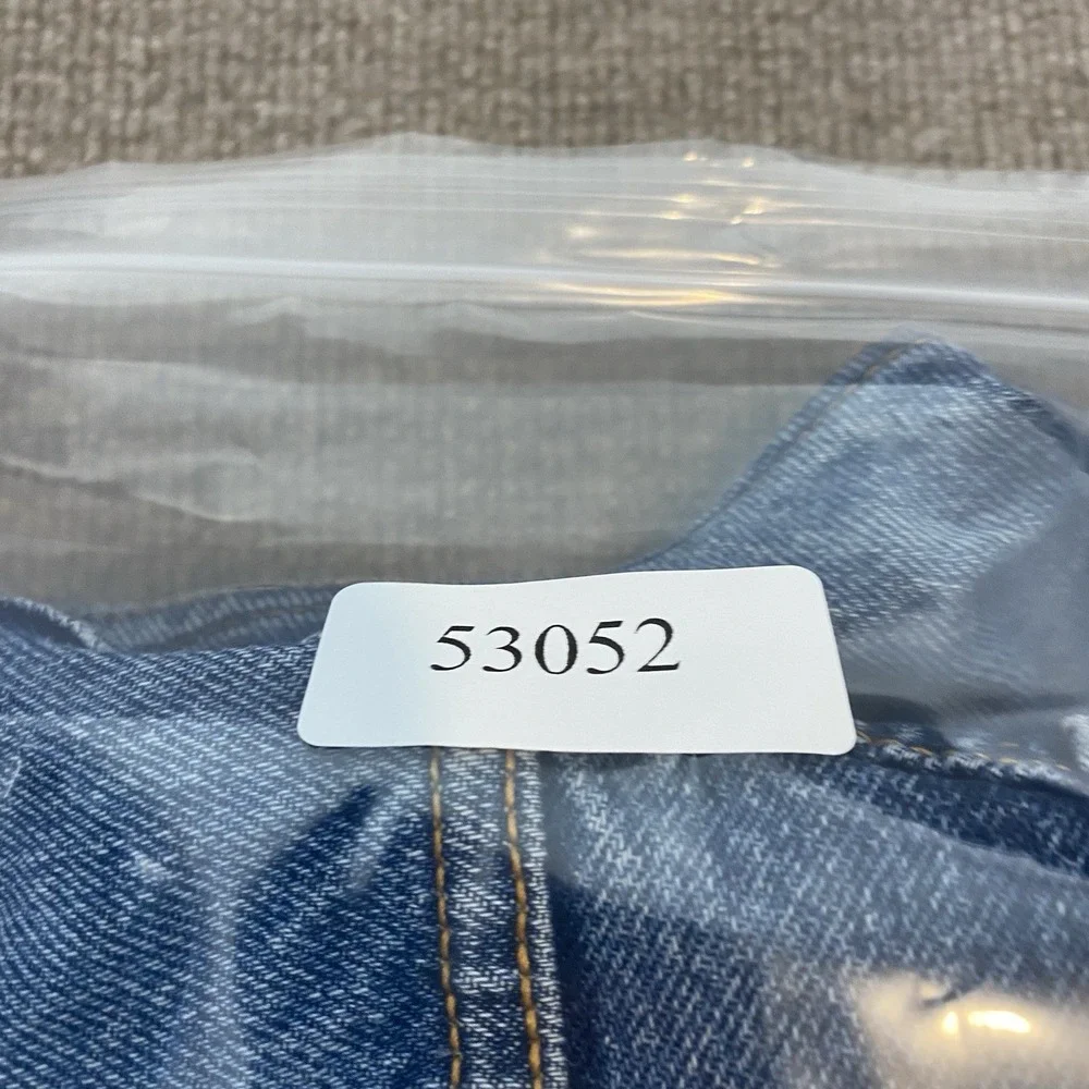 Levis Jeans Mens 38x32 Faded Blue 505 Straight Leg VTG Y2K 2004 Distressed Denim
